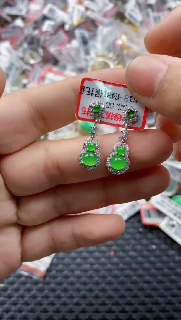 翡翠戒指银S925镶嵌77777777    8