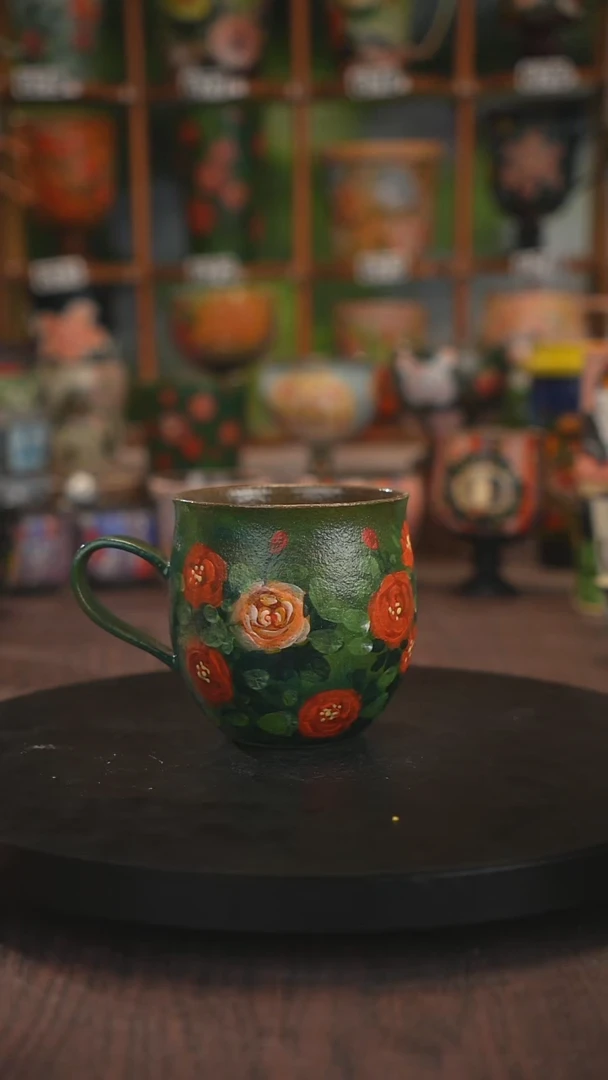 紫砂油画手绘釉下彩
