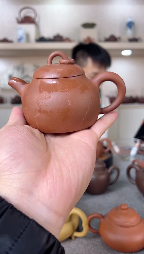 【闪购商品】紫砂茶壶半瓜 紫泥 半手工