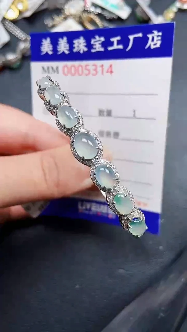 颈饰银S925镶嵌翡翠5314