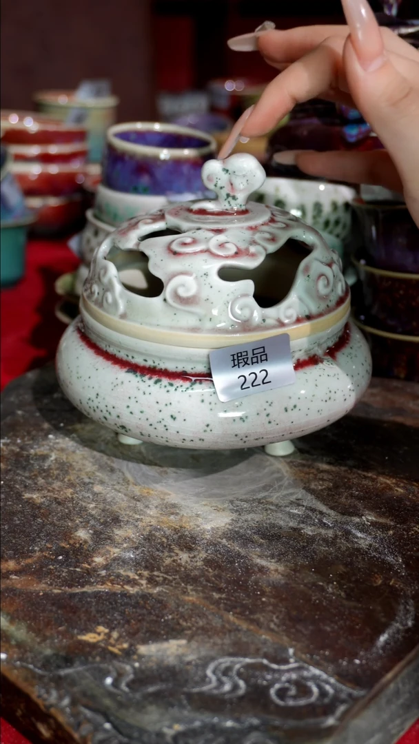摆件精品窑变钧瓷茶器