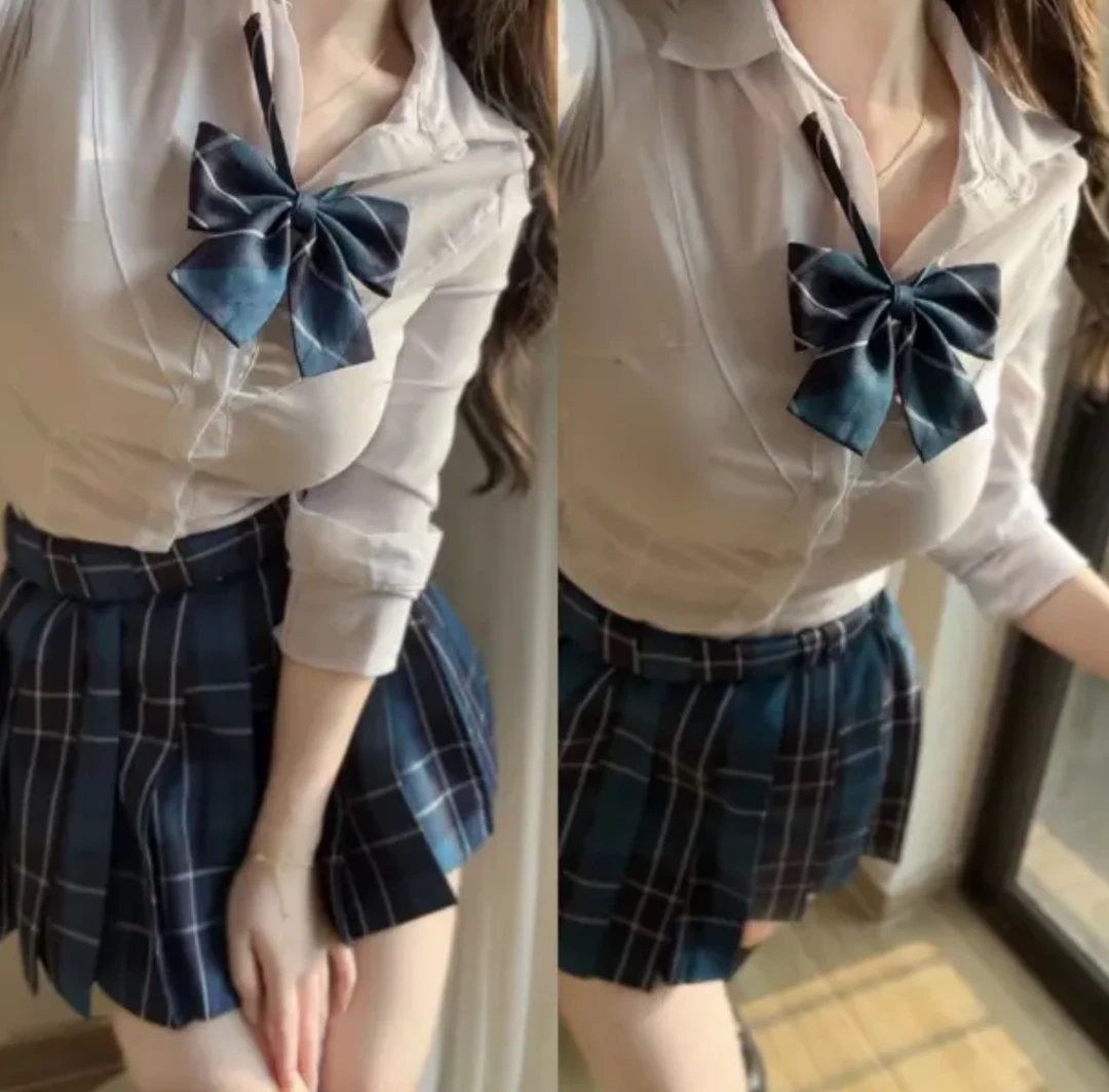 原创刺绣JK制服衬衫长袖短袖衬衫学生衬衣学院风日系百搭校供显瘦