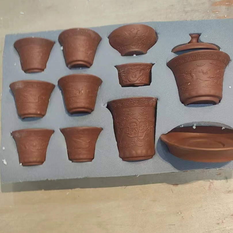 【闪购商品】紫砂龙腾盛世盖碗家用茶具套装（无礼盒）