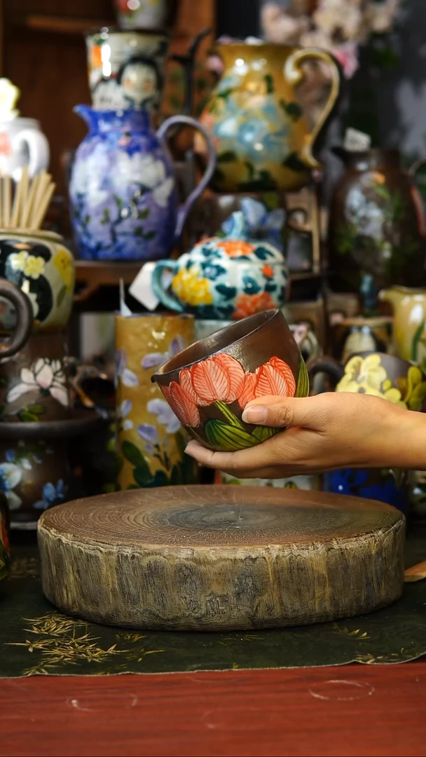 花瓶/杯子/碗35号景德镇手工手绘釉下彩