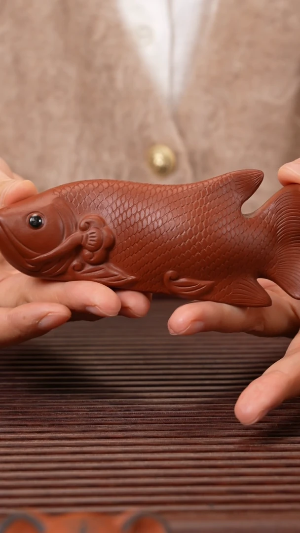 【闪购商品】紫砂茶宠紫砂金鱼