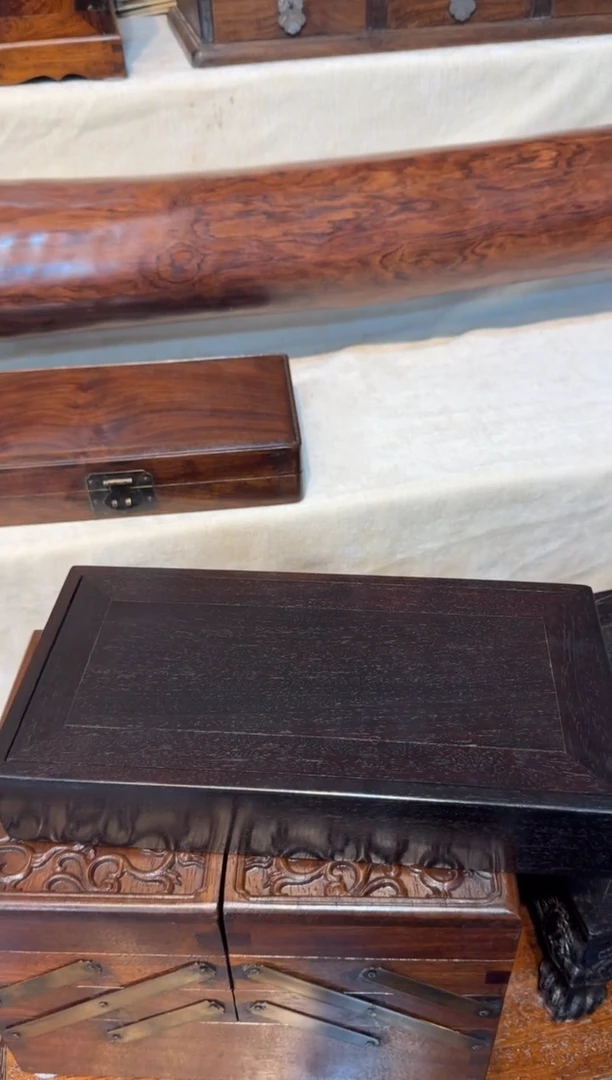 木小叶紫檀 笔盒 首饰盒