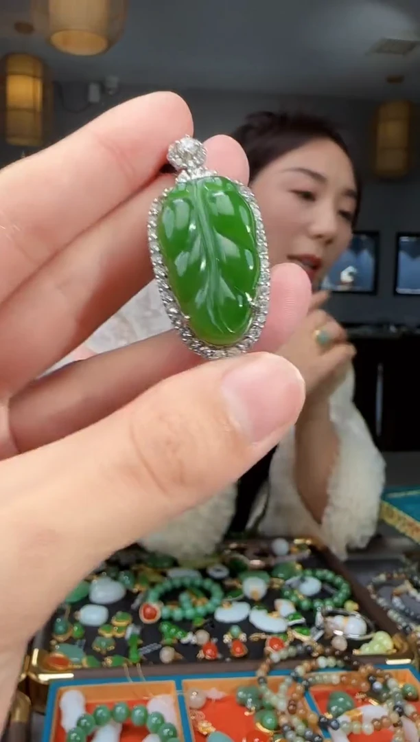 吊坠(不含链)银S925镶嵌和田玉1