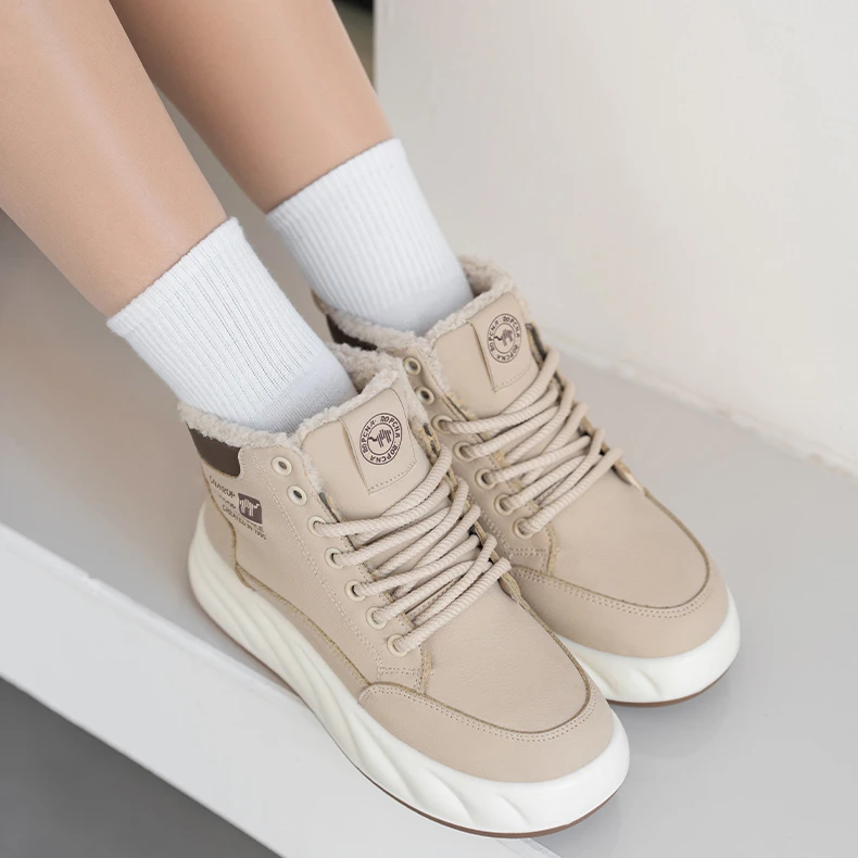 【领航骆驼】冬季新款加绒加厚淑女优雅时尚百搭保暖舒适拉长腿部