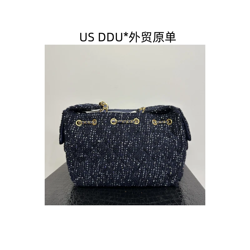 X 蓝色毛呢25bag单肩斜挎包1515/Q006