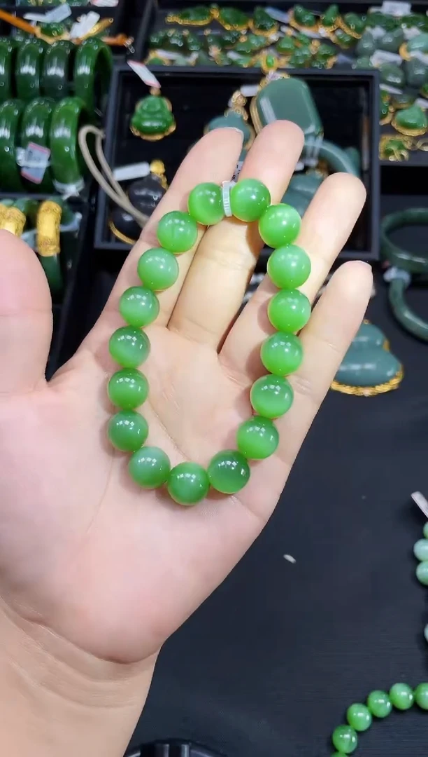 【闪购商品】和田玉手串未镶嵌12MM 多样性发一