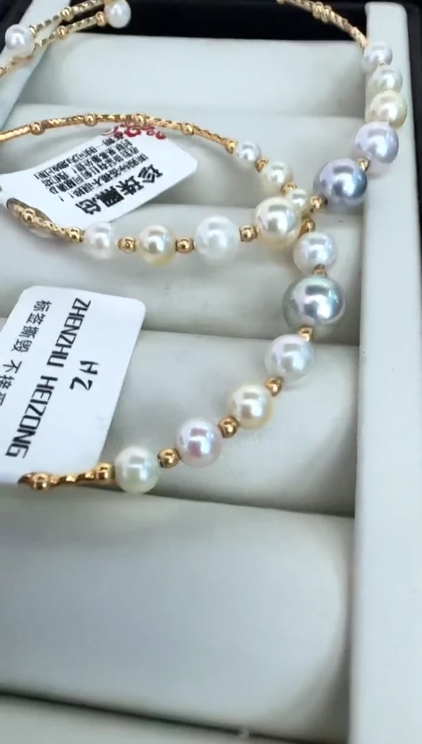 【闪购商品】海水珍珠手镯18K金镶嵌多样性发其一