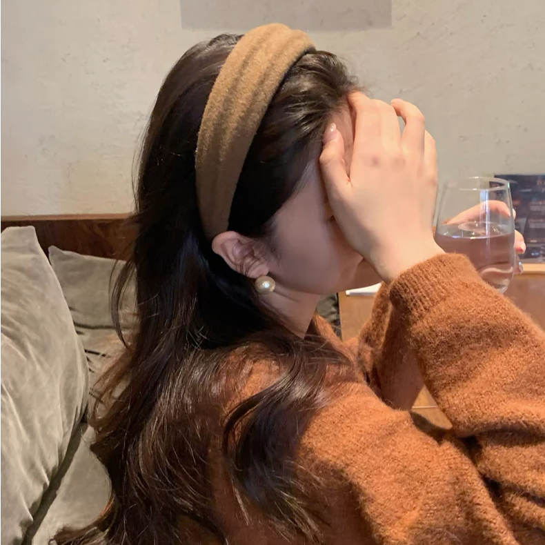 秋冬韩系宽边发箍女高颅顶慵懒风日常外戴头箍洋气洗脸头饰发饰