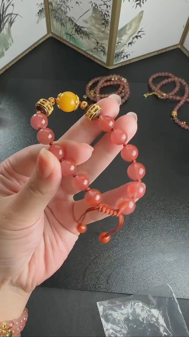 【闪购商品】南红玛瑙手串银S925镶嵌WY0114103多样性发一