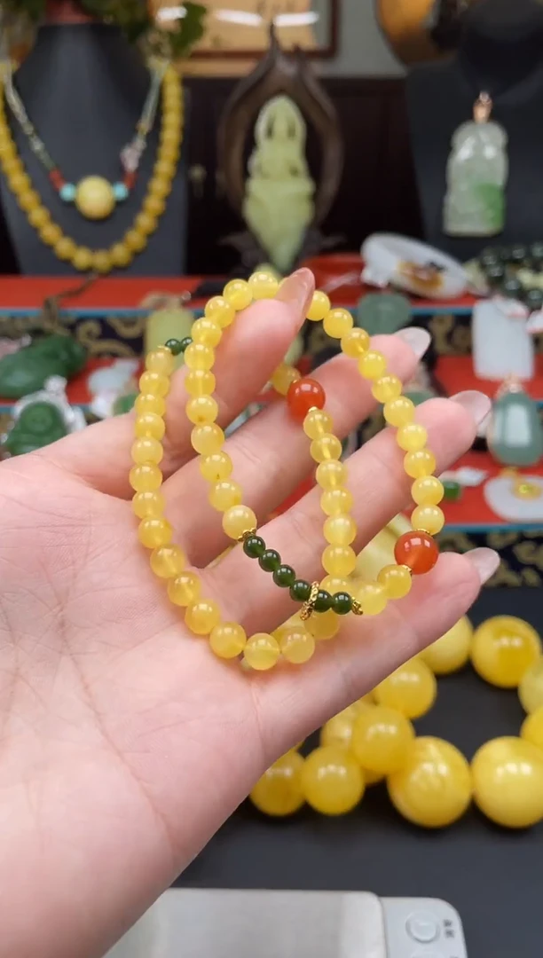 未镶嵌蜜蜡手串手串多样性发其一L049