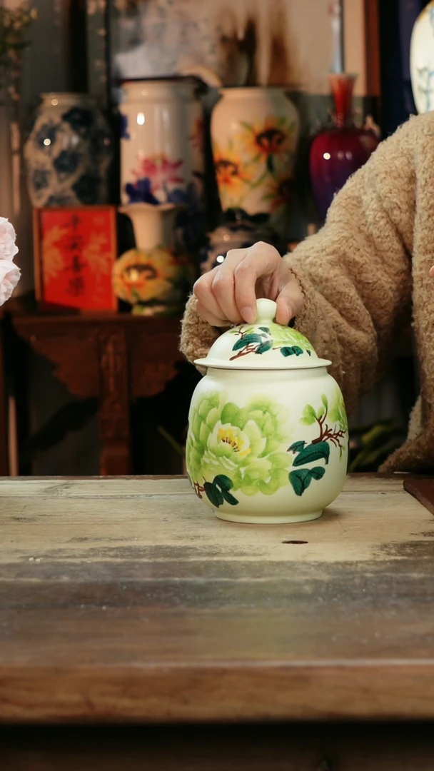 【闪购商品】瓷片景德镇纯手工釉下彩精品花瓶