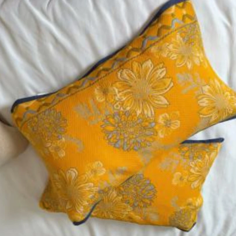 【枕巾-水莲花】52*78cm纱布枕巾一对装成人枕巾加厚