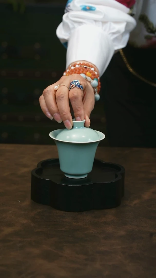 【闪购商品】W宝丰宋官窑原产地汝瓷盖碗