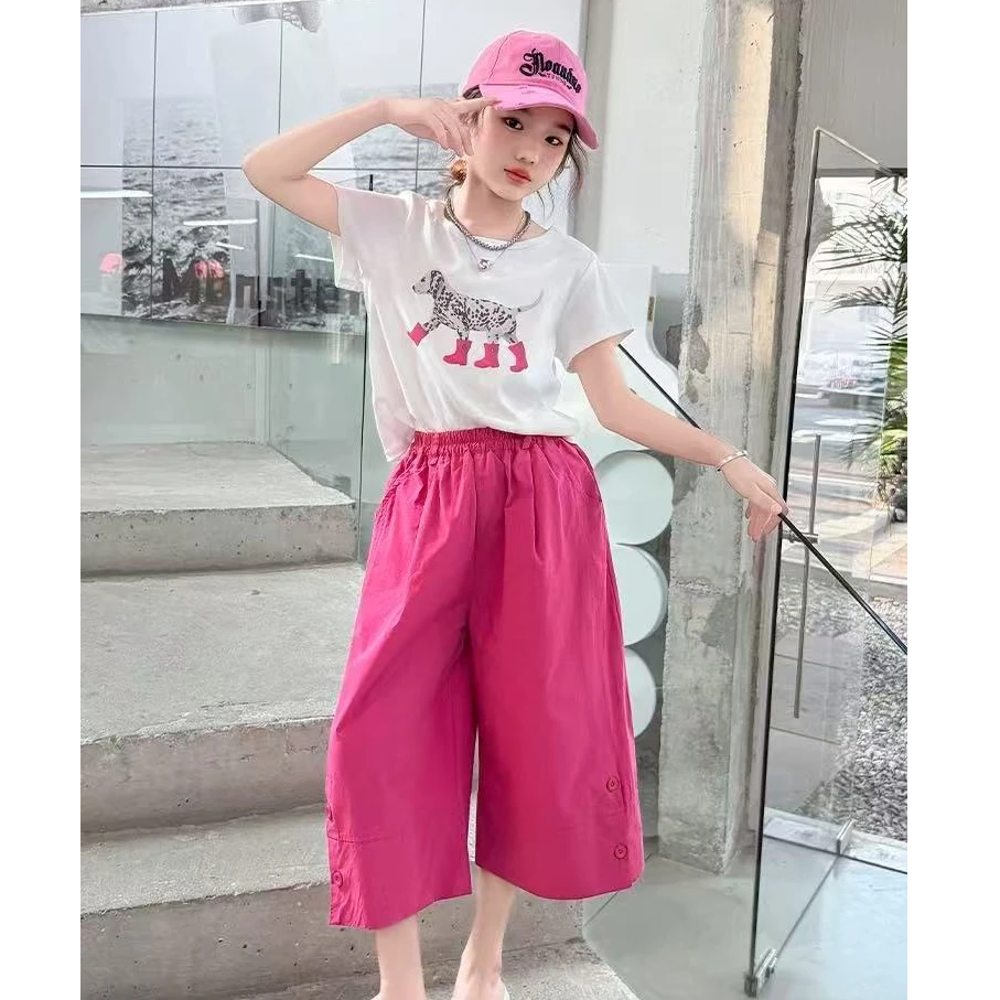 505695  韩版洋气时尚女童夏款百搭洋气套装