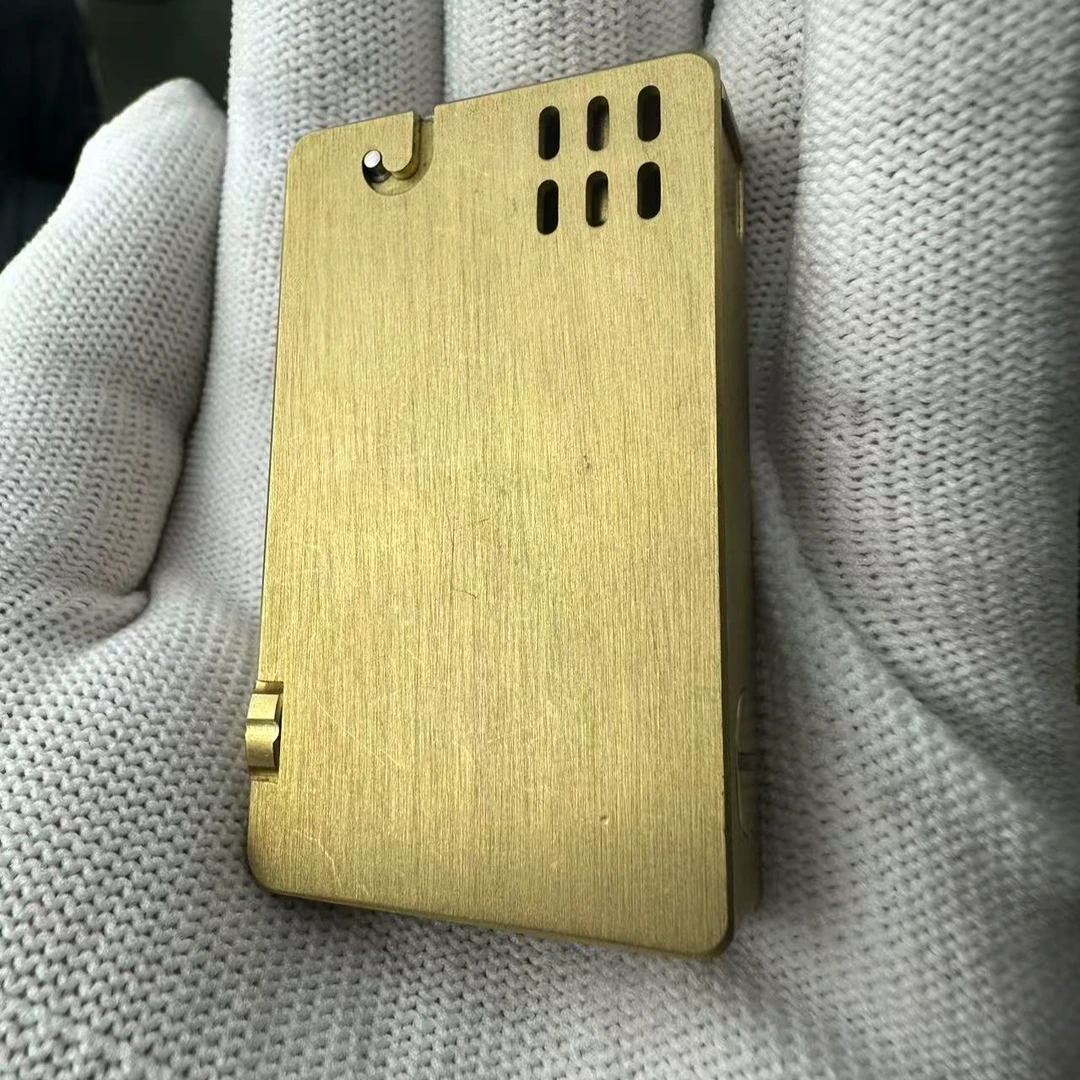 【黄铜爱斯普利】光板铆栓古董异形一键弹射煤油打火机