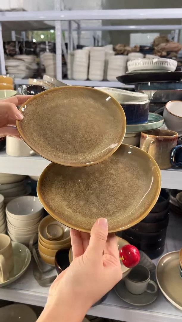 陶瓷外贸尾货瑕疵满20包邮X2小盘