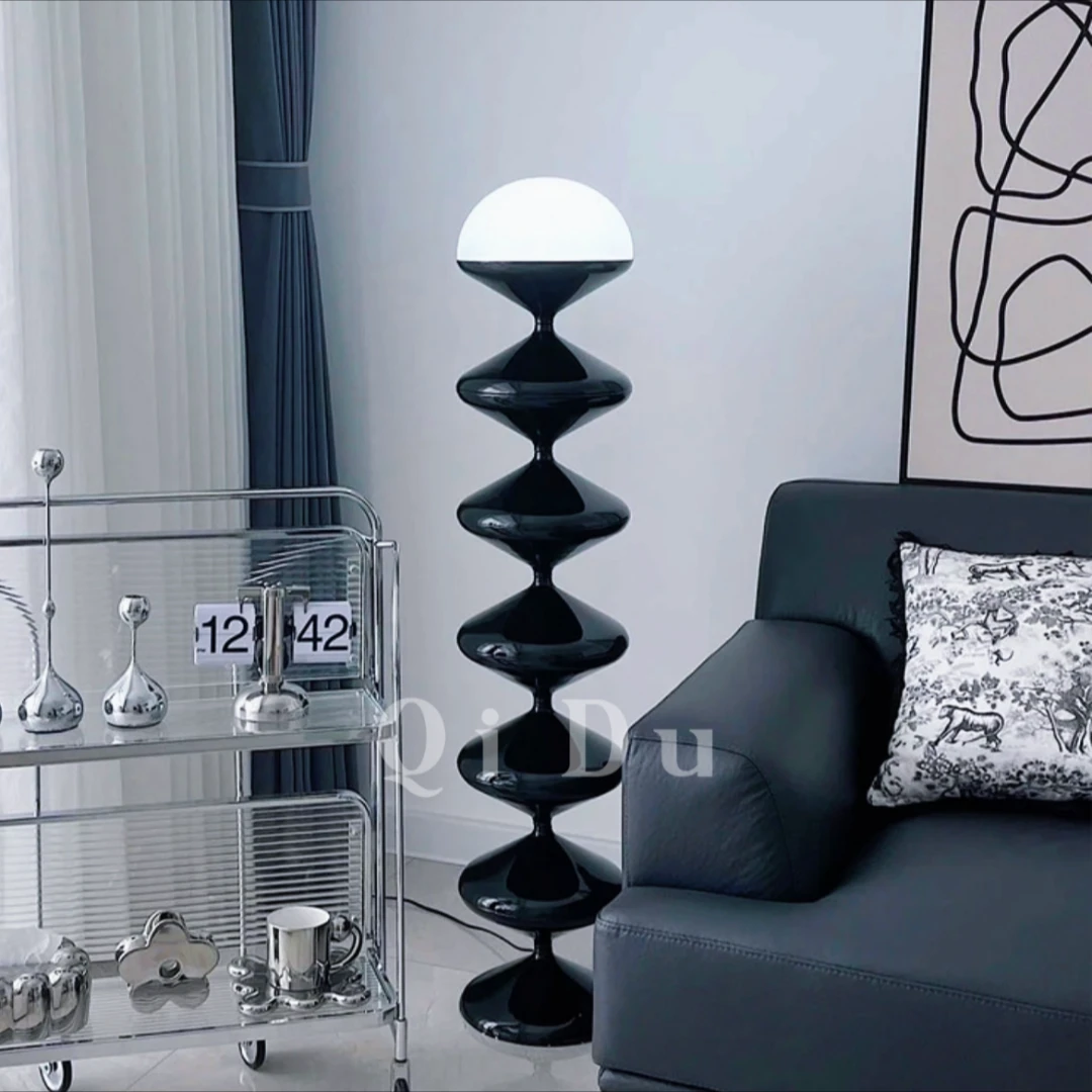 中古包豪斯客厅卧室阳台葫芦落地灯奶油风沙发旁简约轻奢氛围灯