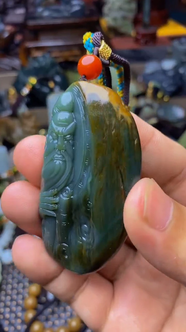 和田玉未镶嵌挂件1