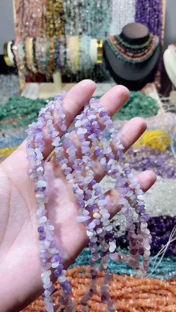 未镶嵌珠宝半成品水晶小紫丁香