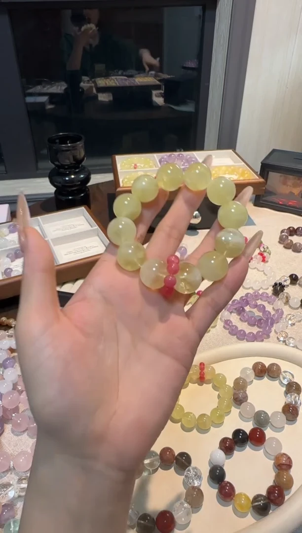未镶嵌手链水晶柠檬黄