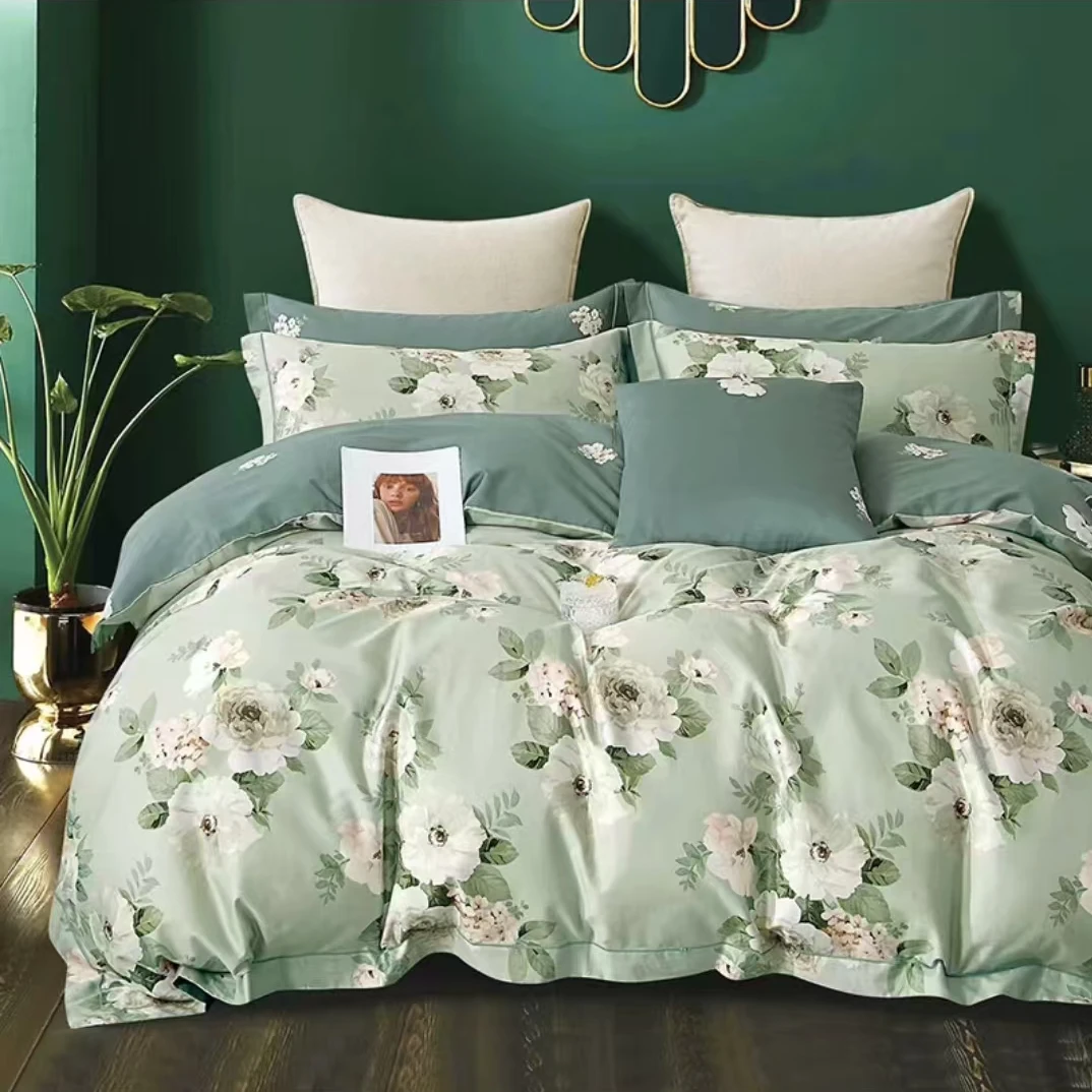 【纯棉四件套】高端实体款100棉斜纹全棉铂金棉精梳棉【国色】