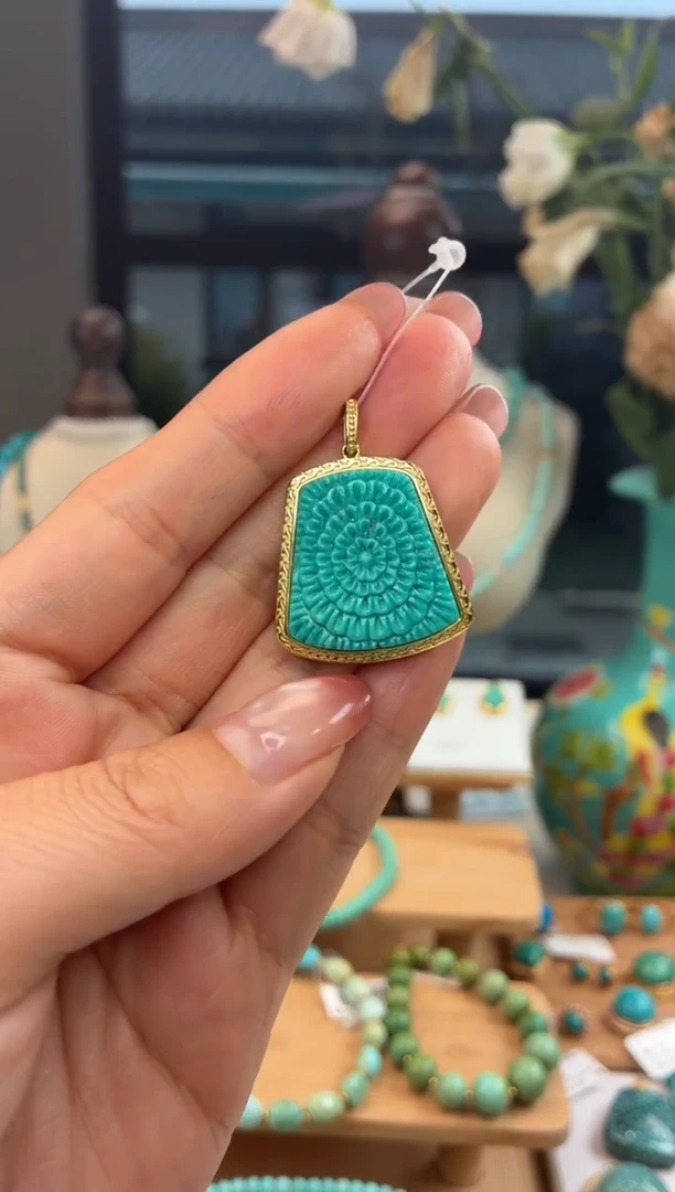 合金绿松石吊坠(不含链)1