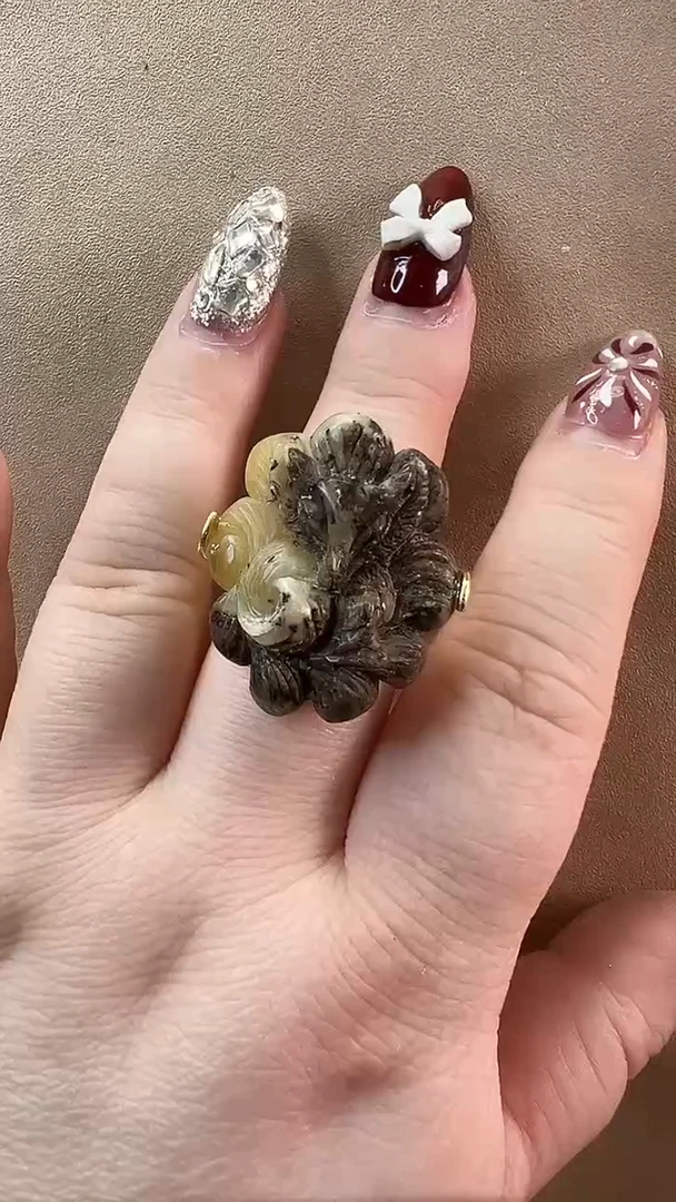 【闪购商品】琥珀戒指未镶嵌戒指