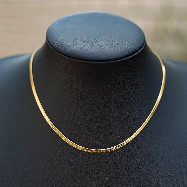 钛钢项链 梵诺熙X扁平蛇骨链