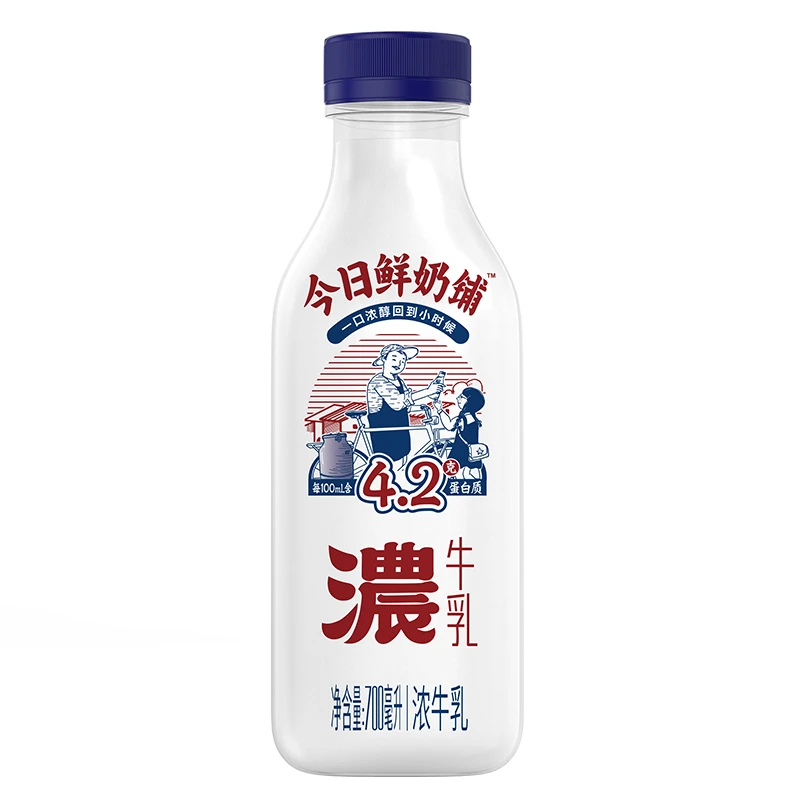 新希望塑瓶今日鲜奶铺浓牛乳 700ml/瓶