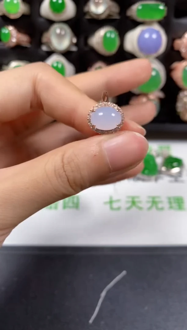 银S925镶嵌戒指翡翠0000