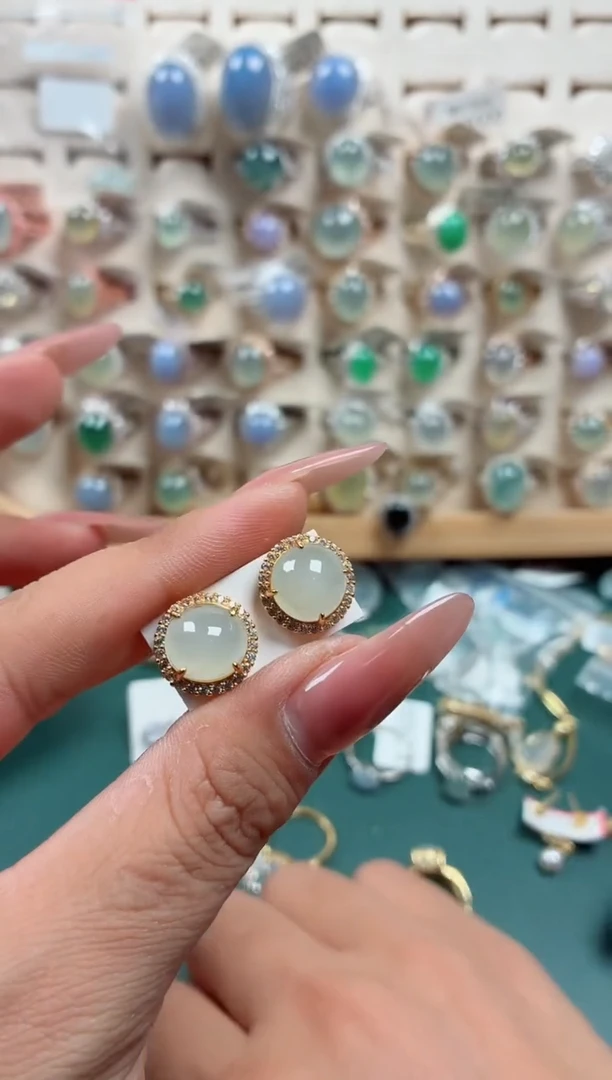 银S925镶嵌戒指翡翠.