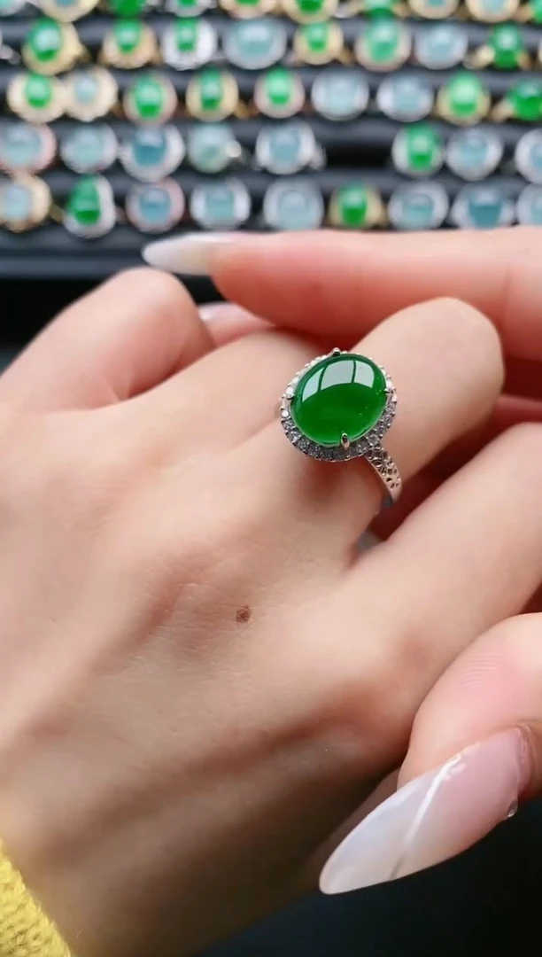 【闪购商品】翡翠戒指银S925镶嵌1111111111111111