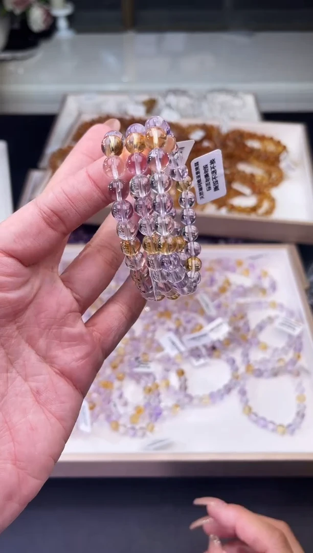 【闪购商品】水晶/未镶嵌紫黄晶手串