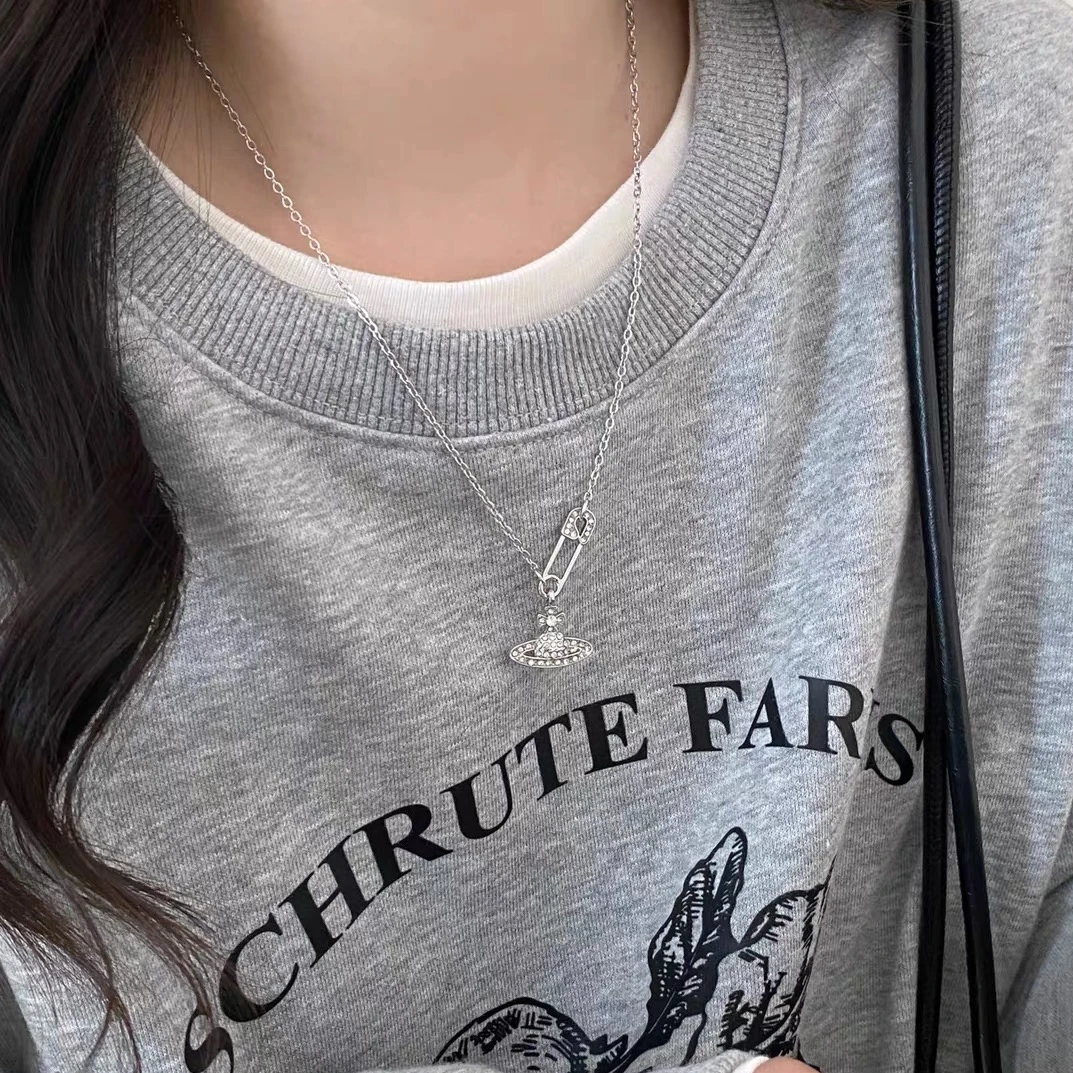 钛钢项链 土星项链女高级感百搭小众项链夏日百搭锁骨链