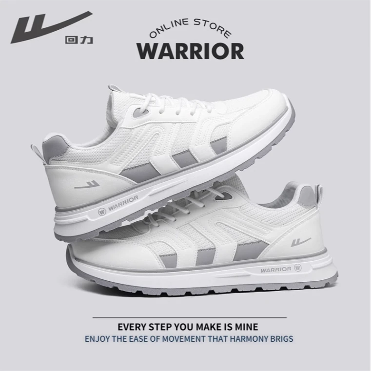回力小白鞋男2025春秋季新款厚底增高减震跑步网面透气休闲运动鞋