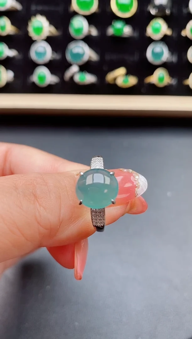 【闪购商品】翡翠戒指银S925镶嵌12121