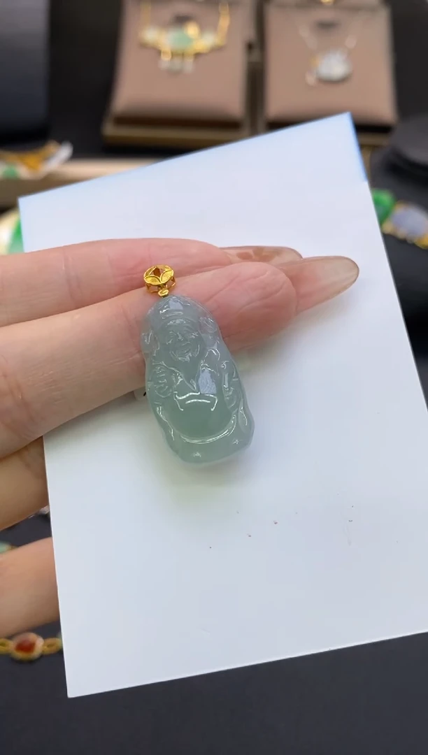 【闪购商品】翡翠颈饰18K金镶嵌净货11838