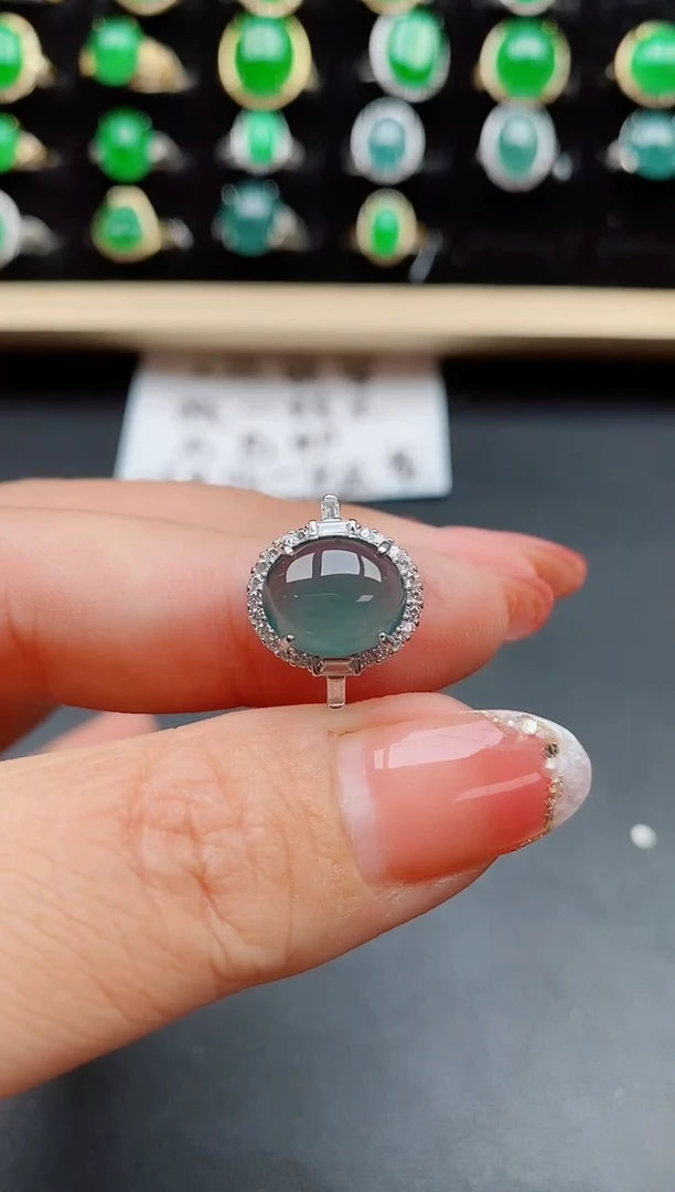 【闪购商品】翡翠戒指银S925镶嵌50800