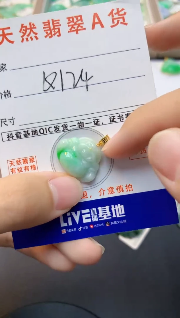 颈饰未镶嵌翡翠天然缅甸A货翡翠百元以上9元证书费自理