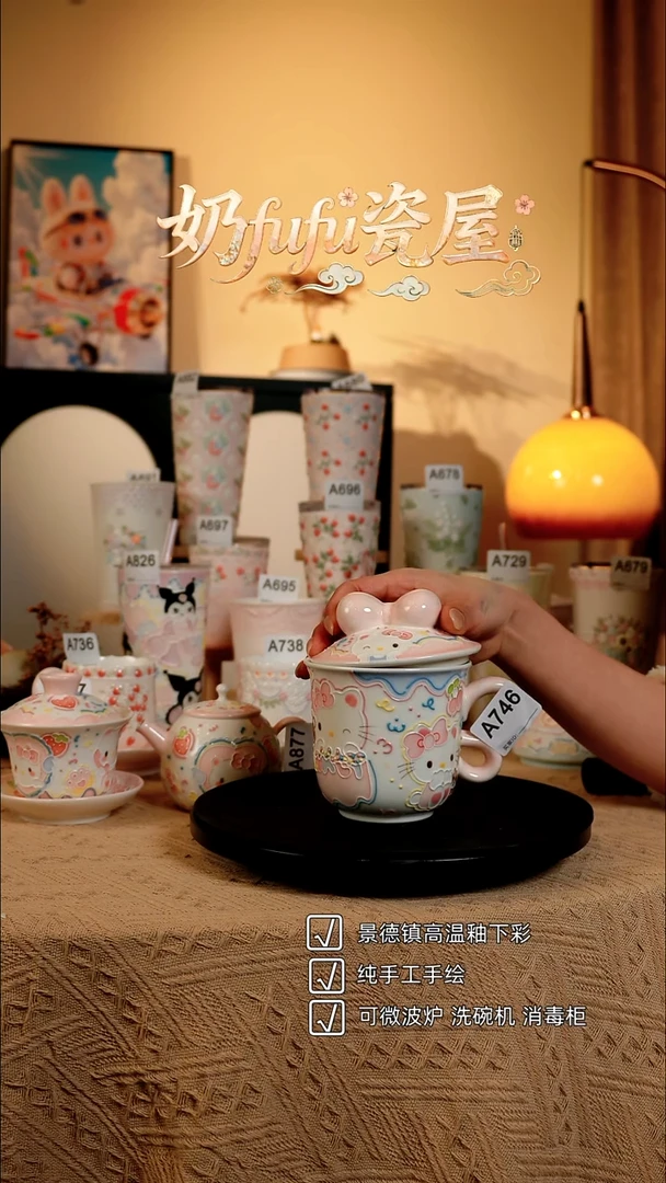 景德镇高温釉下彩立体釉创意瓷