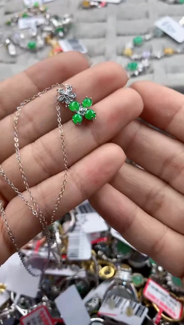 银S925镶嵌戒指翡翠10               4