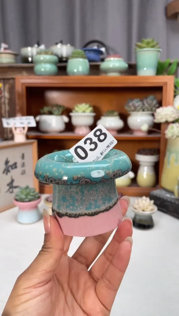 瓷片038知木小芳花盆