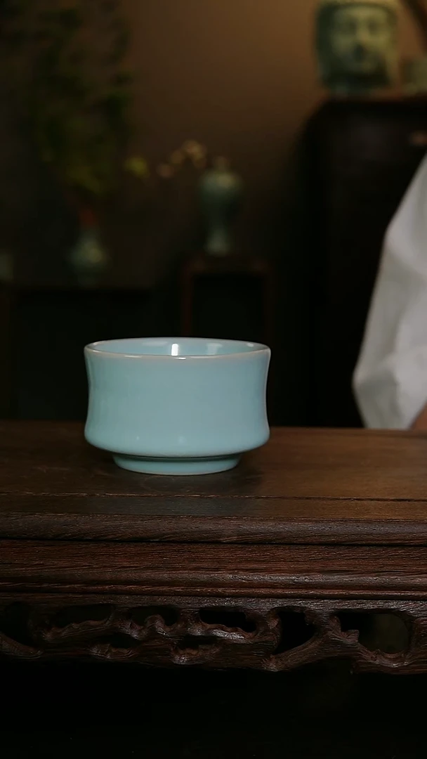 摆件仿古手工束腰马蹄杯