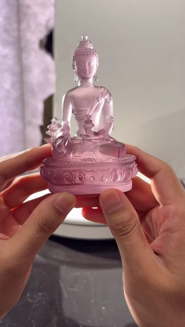 摆件紫色药师佛摆件