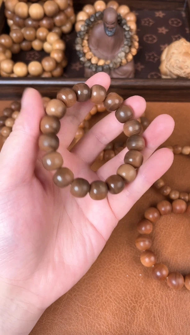 檀香木木头款發*迈索尔正区老山檀横纹黑肉虎皮纹12X13