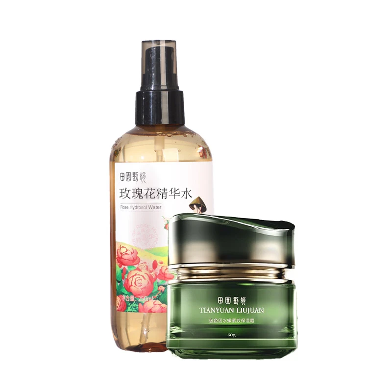 【田园刘娟】 蜗牛原液玻色因水嫩紧致面霜+大马士革玫瑰纯露